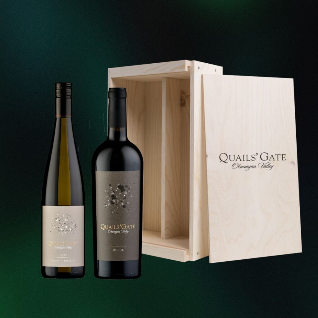 2 bottle wood box