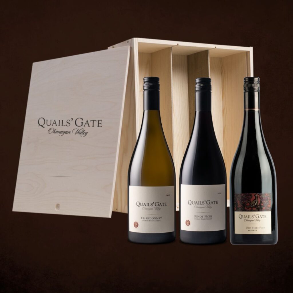3 bottle wood box